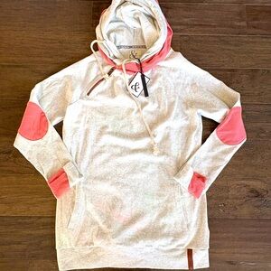 Ampersand Ave NWT oatmeal and coral double hoodie